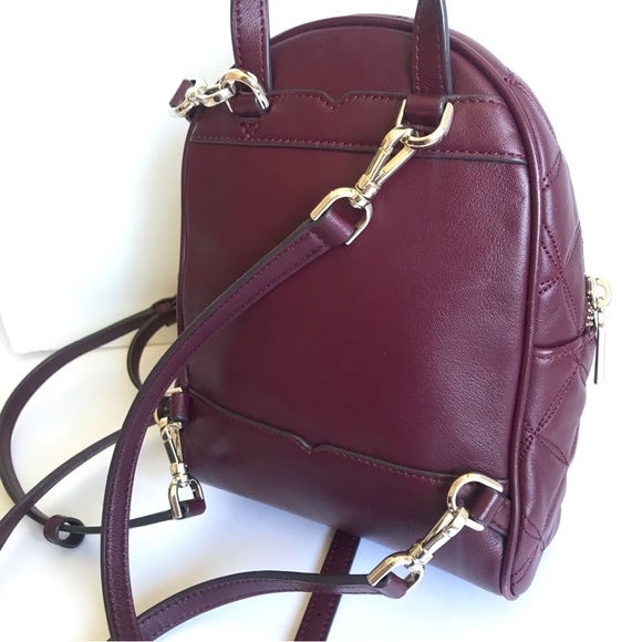Kate Spade Mini Natalia Quilted Leather Convertible Backpack 🎈 Cherrywood $339 - Picture 9 of 16
